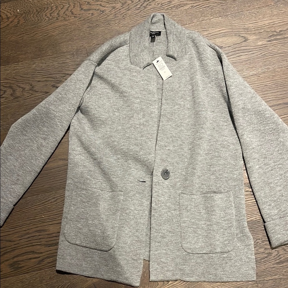 Talbots Heather Gray Knit Sweater